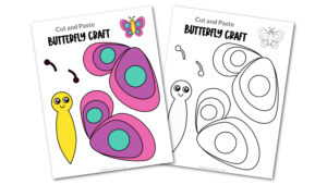 Free Printable Butterfly Craft for kids, preschoolers and toddlers