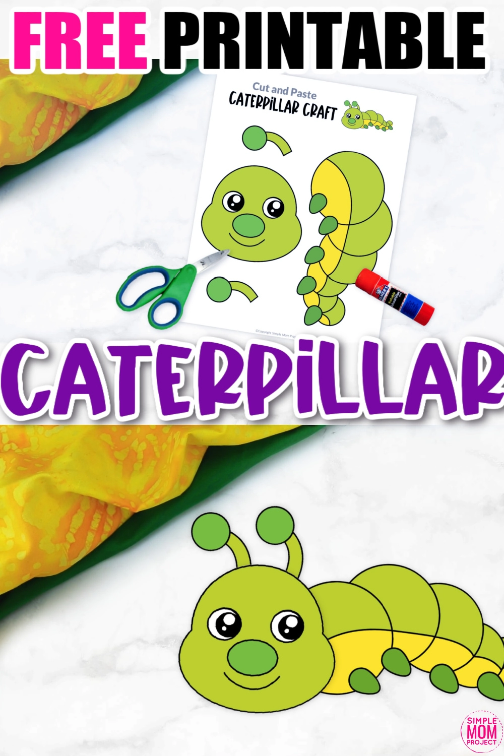 Free Printable Caterpillar Craft Template – Simple Mom Project