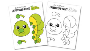 Free Printable Caterpillar Craft for kids, preschoolers and toddlers