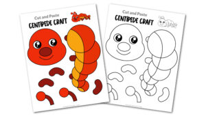 Free Printable Centipede Craft for kids, preschoolers and toddlers