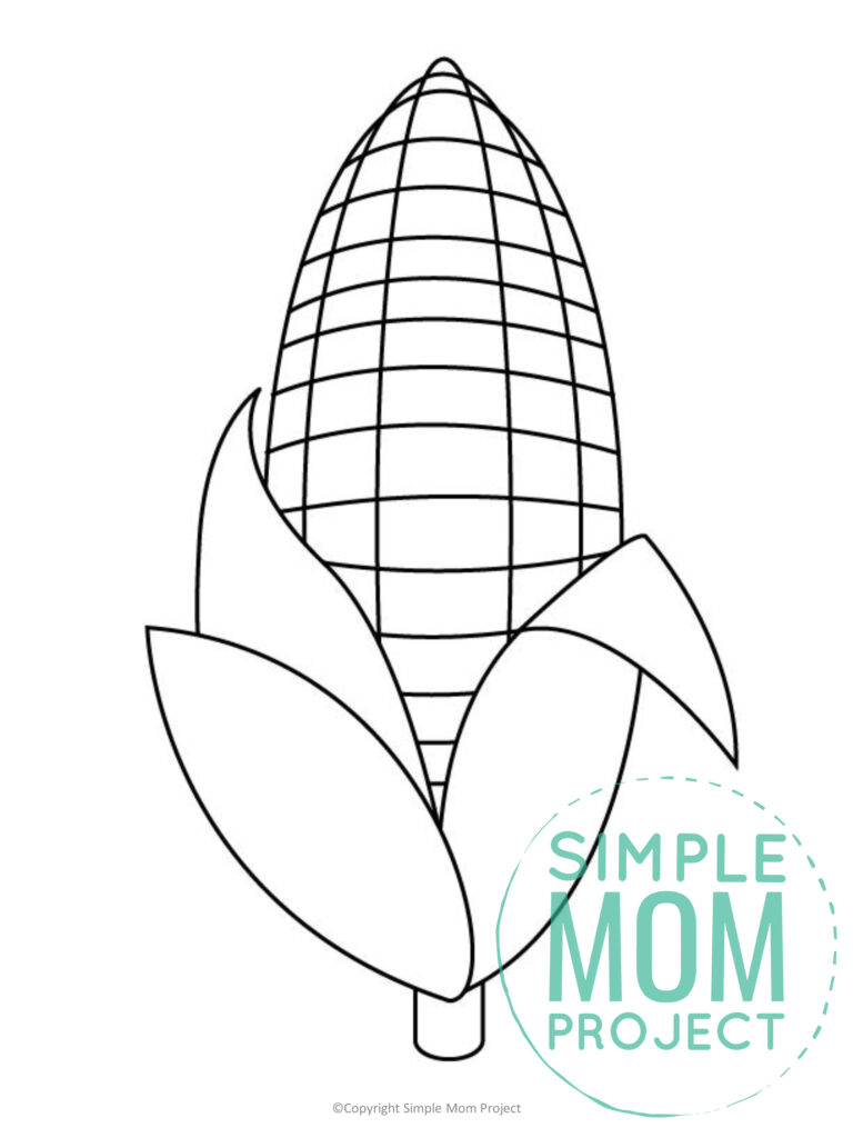 Free Printable Corn Template - Simple Mom Project
