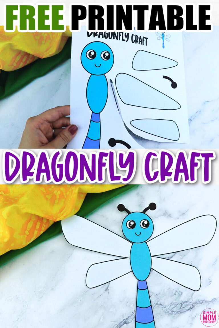 Free Printable Dragonfly Craft Template - Simple Mom Project