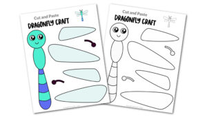 Free Printable Dragonfly Craft for kids, preschoolers and toddlers