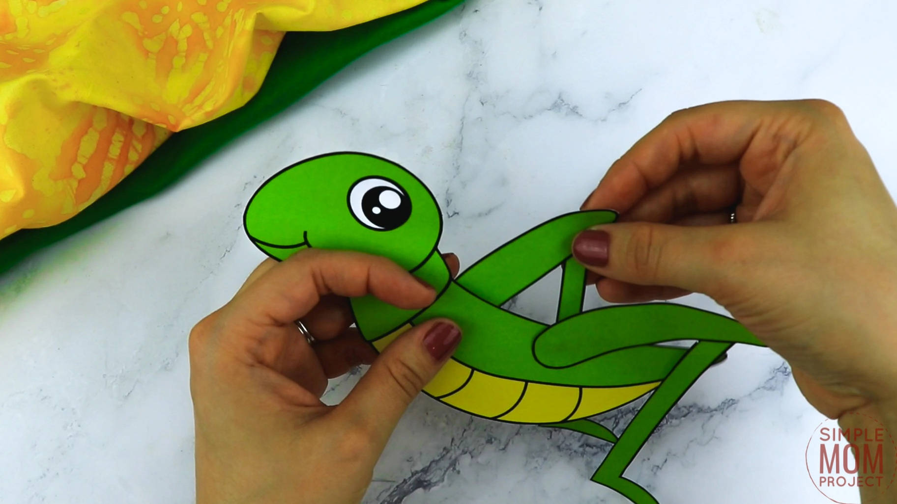 Free Printable Grasshopper Craft for Kids, preschoolers and toddlers