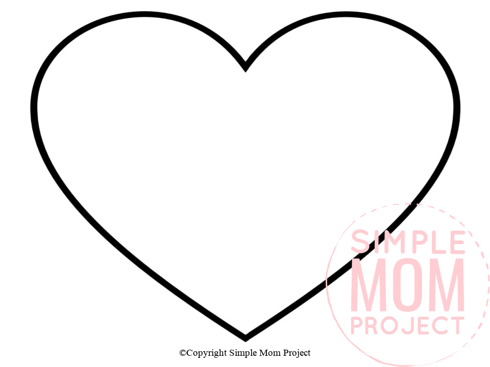 free printable large heart shape templates simple mom project