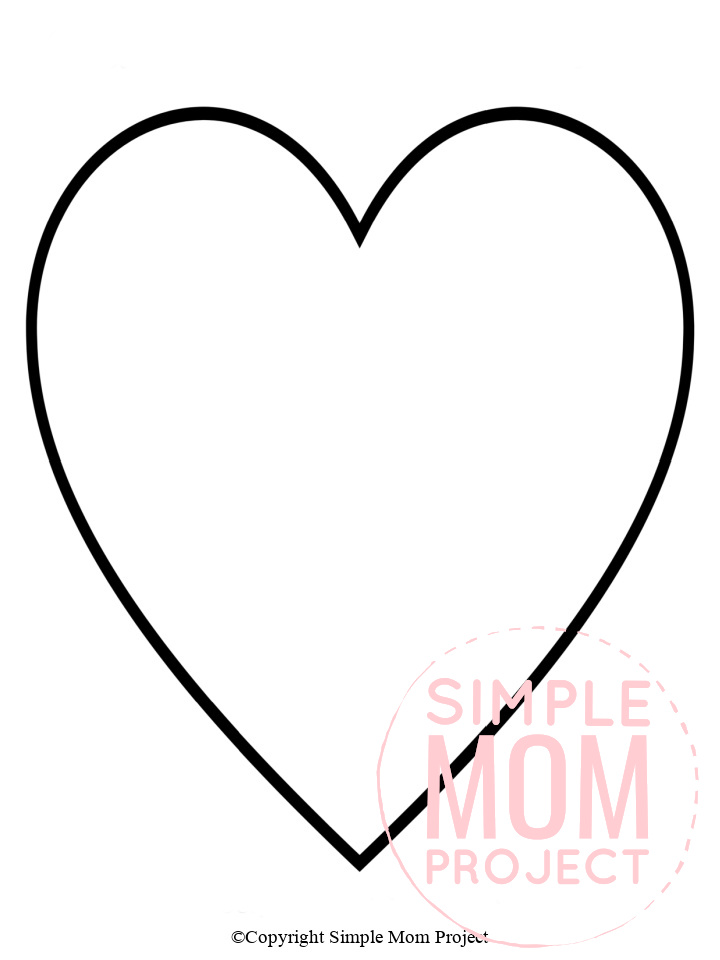 free printable large heart shape templates simple mom project