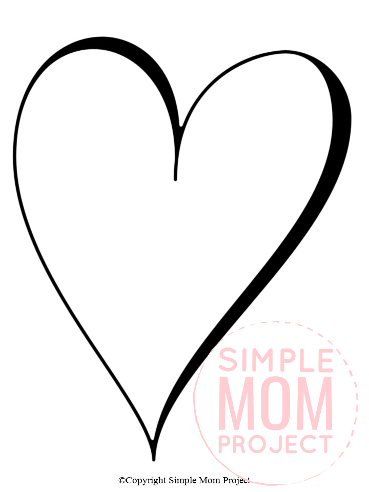 free printable large heart shape templates simple mom project