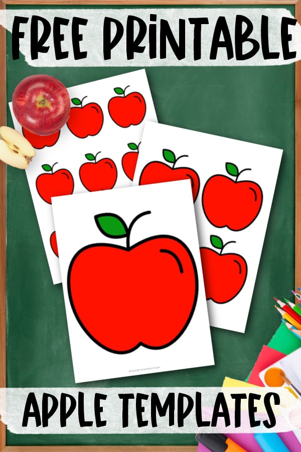 Red And Green Apple Templates In Large Medium And Small Simple Mom