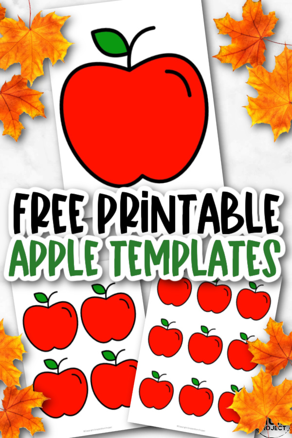 Free Printable Large Small Medium Red Apple Template for Fall Crafts, Autumn Apple Crafts, Teacher Appreciation Crafts 5