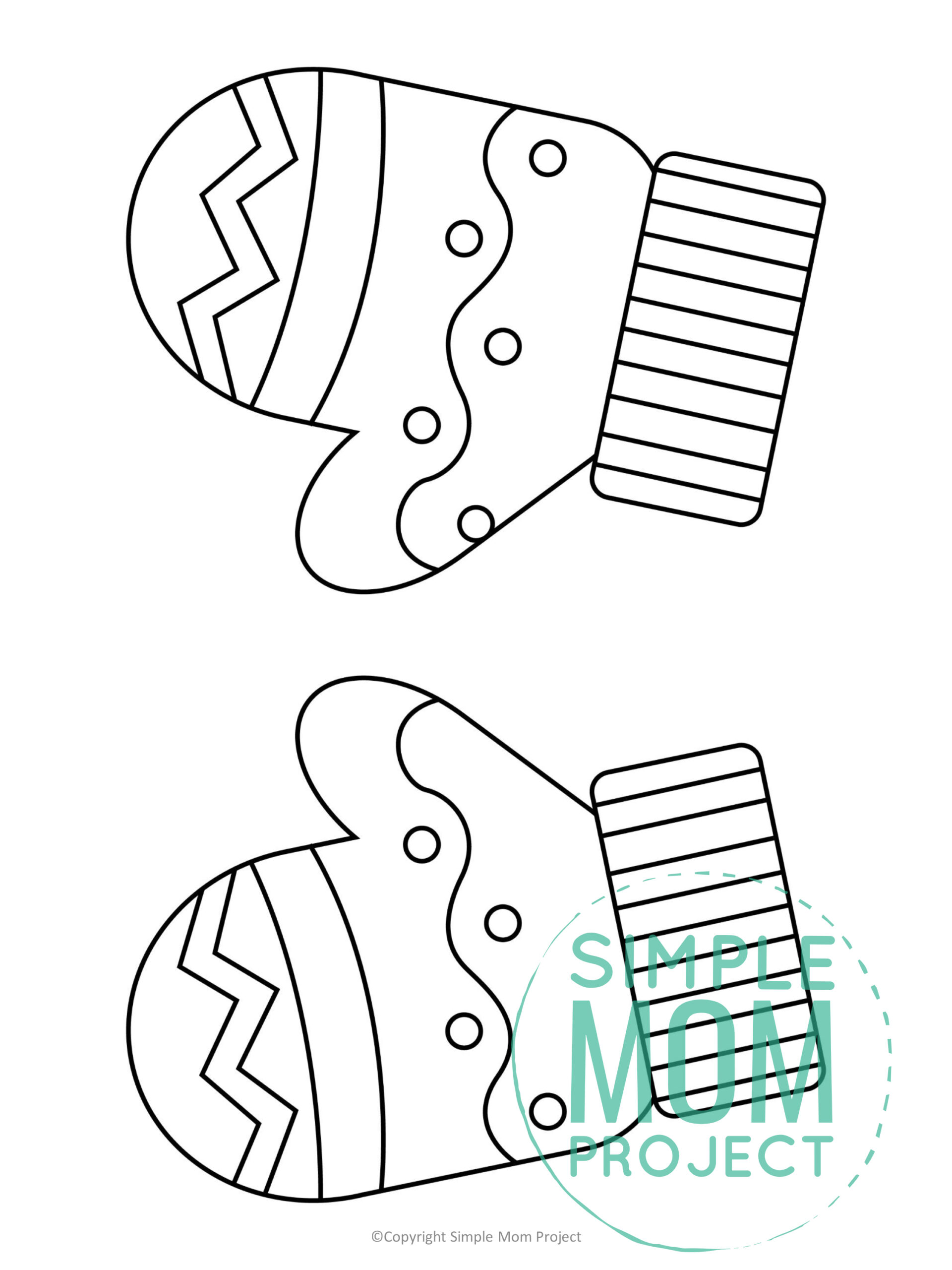 Free Printable Mittens Template Simple Mom Project