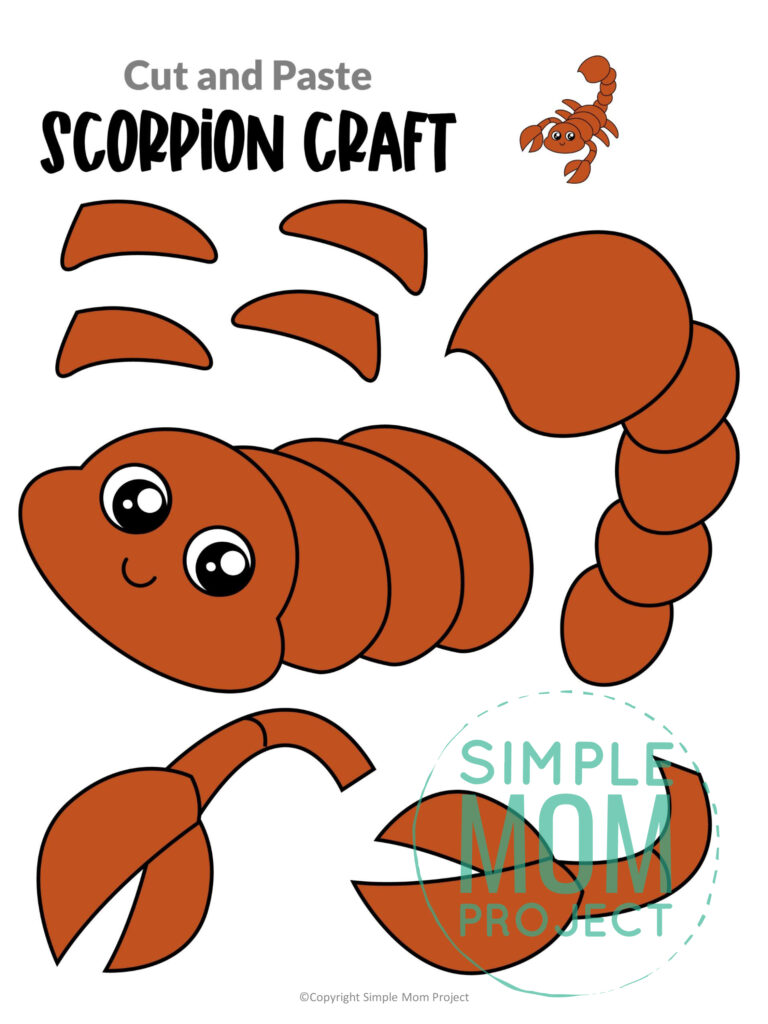 Free Printable Scorpion Craft Template - Simple Mom Project