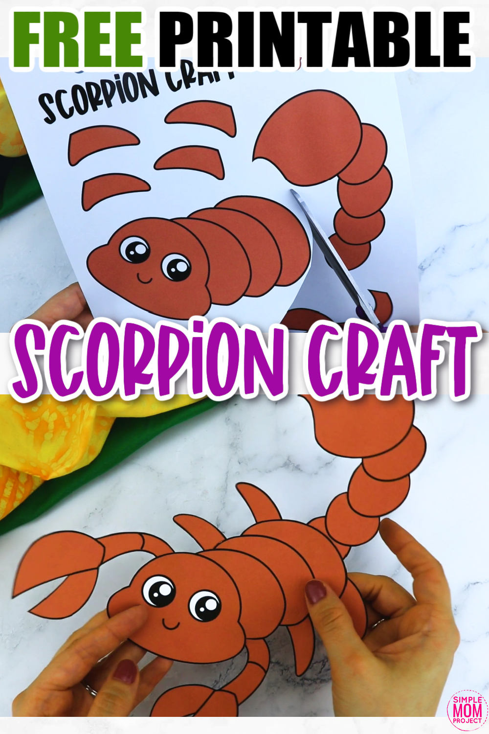 Free Printable Scorpion Craft Template - Simple Mom Project