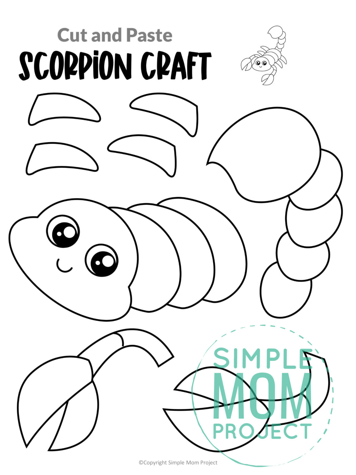 Printable Cut And Paste Bug Crafts Simple Mom Project