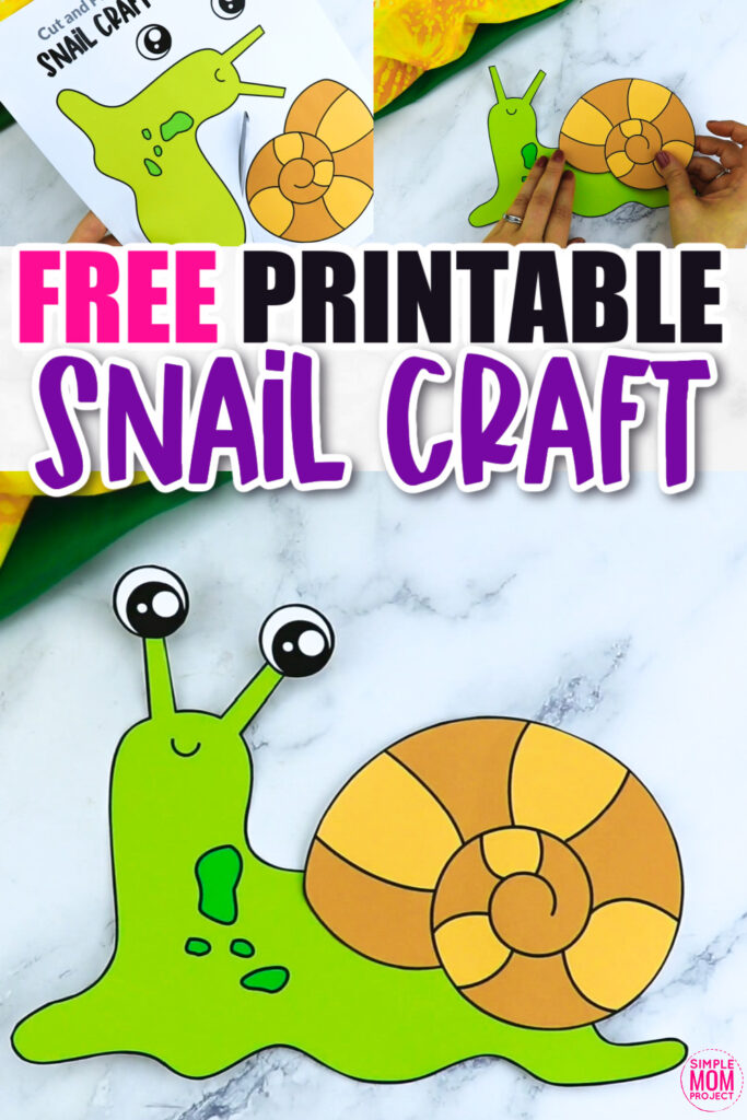 Click now for a simple way to teach the letter S in the alphabet, click now to download and print this spiral snail craft today! This garden craft is an easy preschool, kindergarten or toddler printable snail craft! Turn it into a spring snail puppet activity with a toilet paper roll or clothespin. Options for this snail craft are endless!