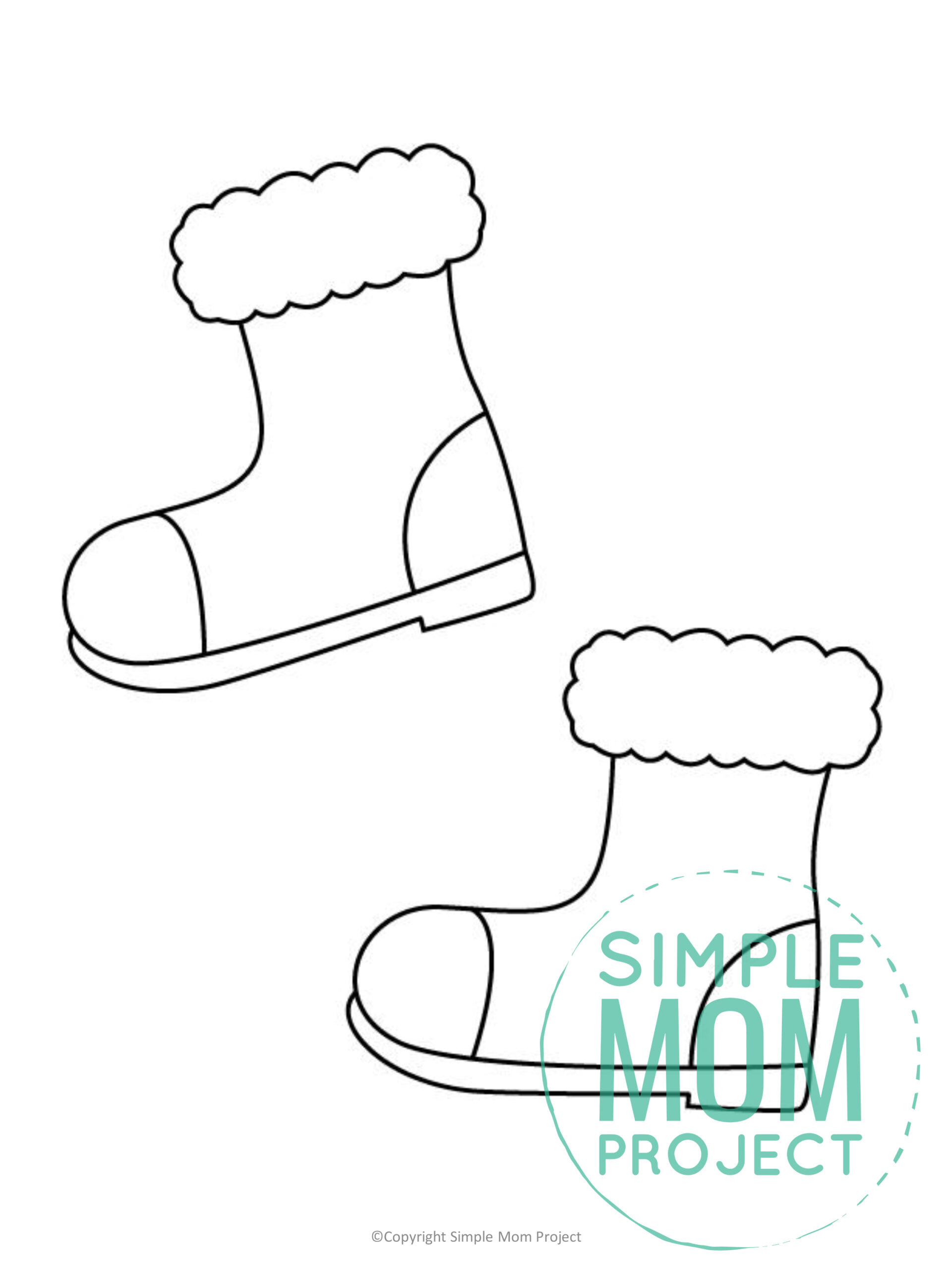 Free Printable Snow Boots Template Simple Mom Project