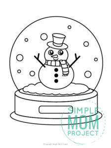 Free Printable Snow Globe Template for kids preschoolers toddlers