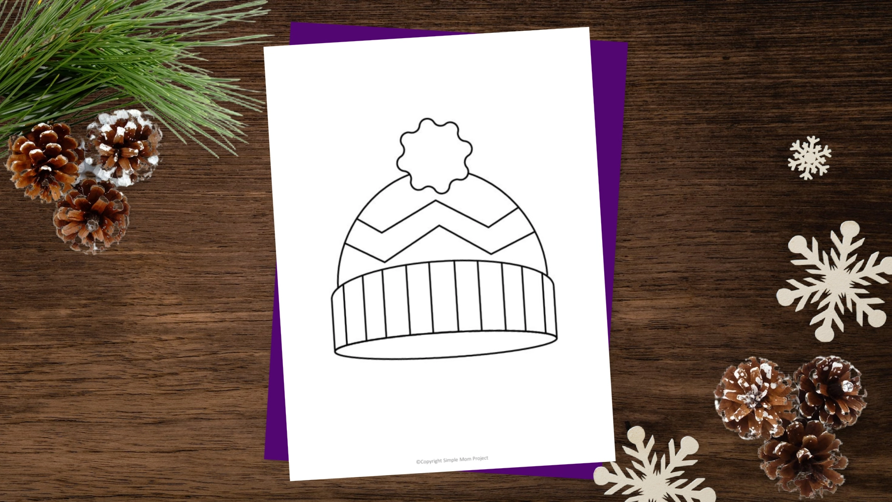 Free Printable Winter Hat Craft Template 