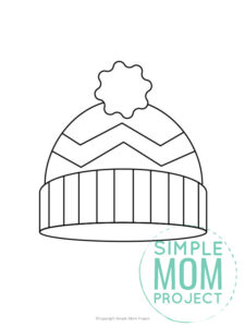 Free Printable Snow Hat Template for kids preschoolers toddlers