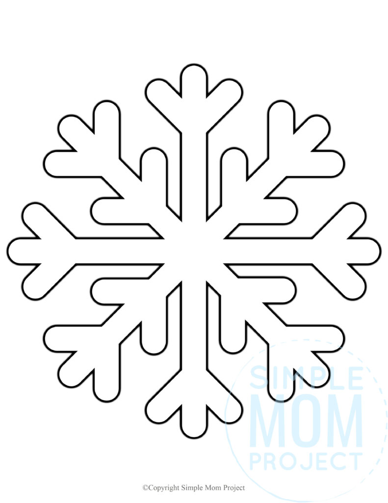 Free Printable Large Snowflake Templates Simple Mom Project