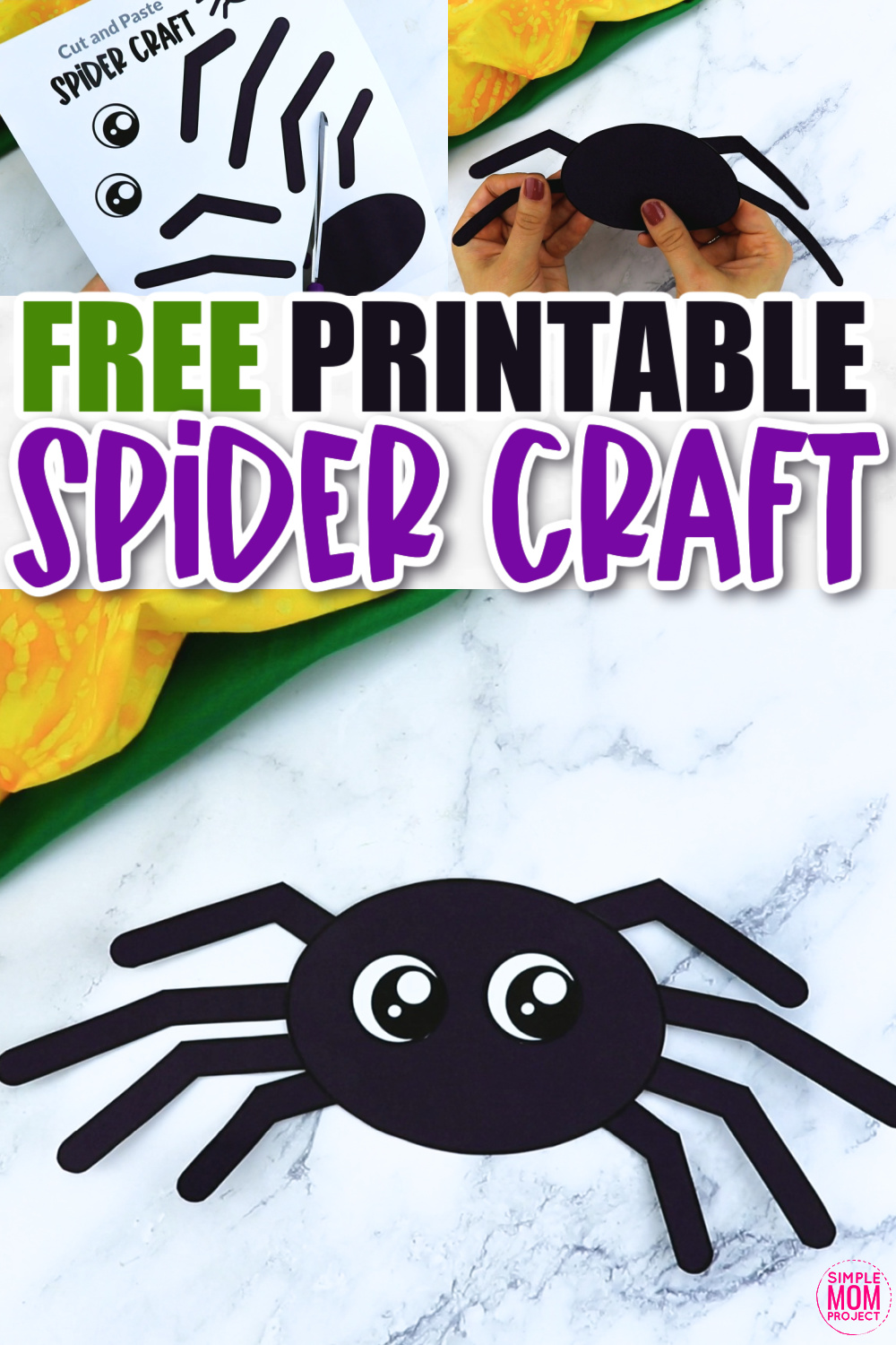 paper spider craft template