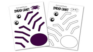 Free Printable Spider Craft for kids, preschoolers and toddlers