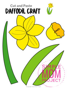 Free Printable Daffodil Craft Template - Simple Mom Project