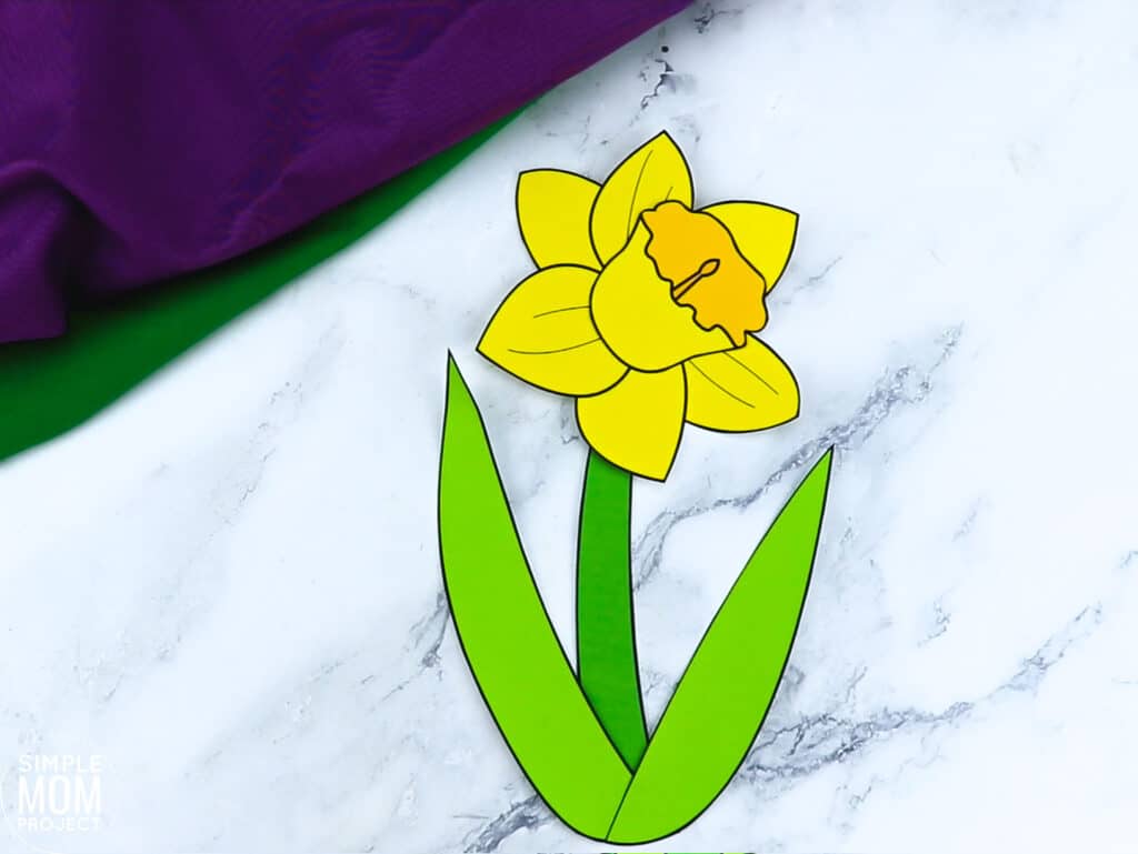 Free Printable Daffodil Craft Template - Simple Mom Project