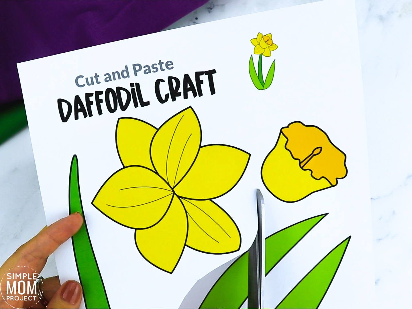 Free Printable Daffodil Craft Template - Simple Mom Project