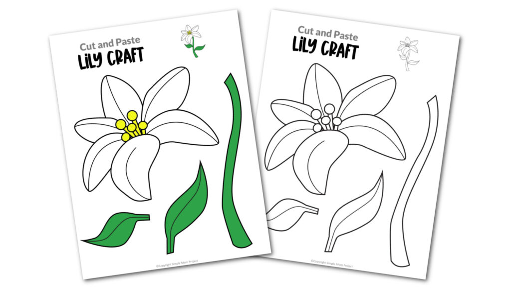 Free Printable Lily Craft Template – Simple Mom Project