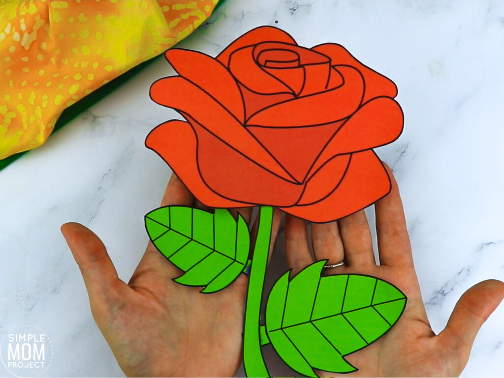 Free Printable Rose Craft Template Simple Mom Project