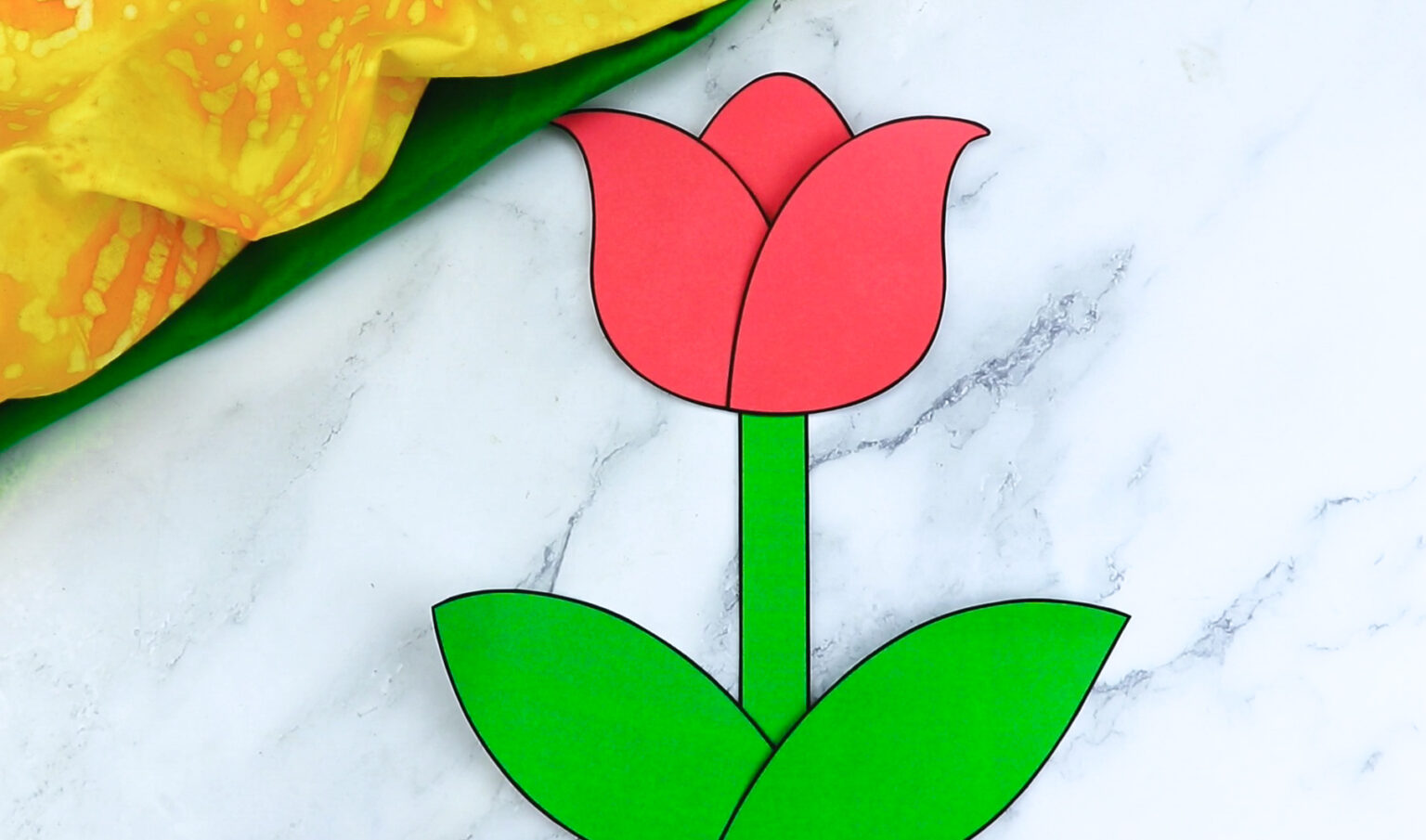 Free Printable Tulip Craft Template Simple Mom Project