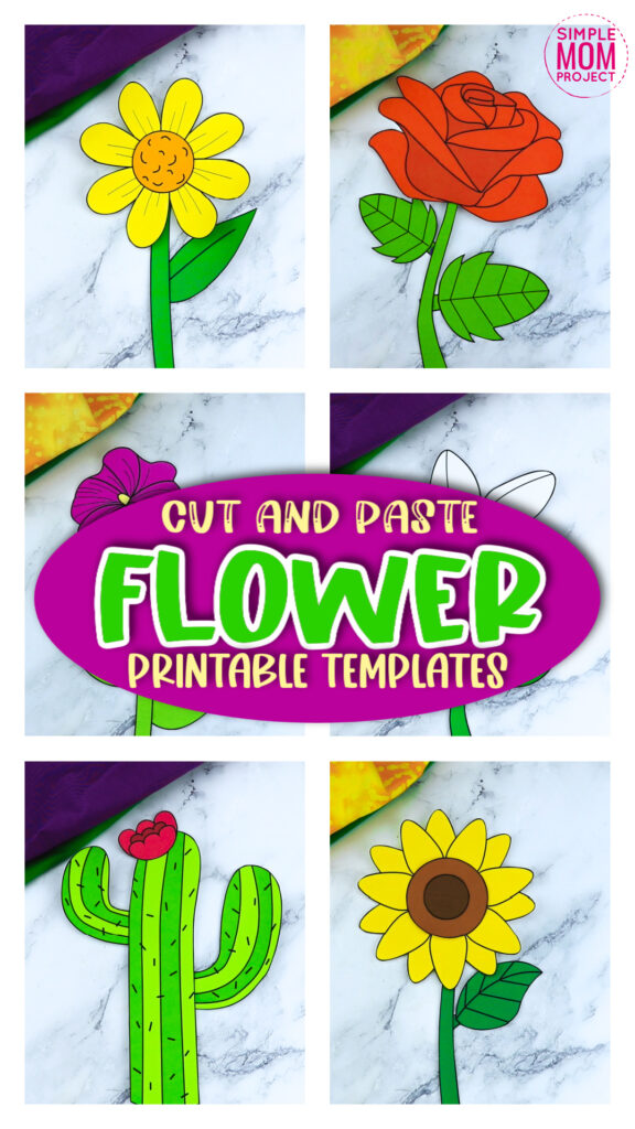 Printable Flower Craft Templates for flower Crafts for Kids Preschoolers and toddlers