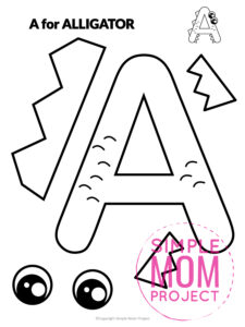 Free Printable Letter A Craft Template - Simple Mom Project