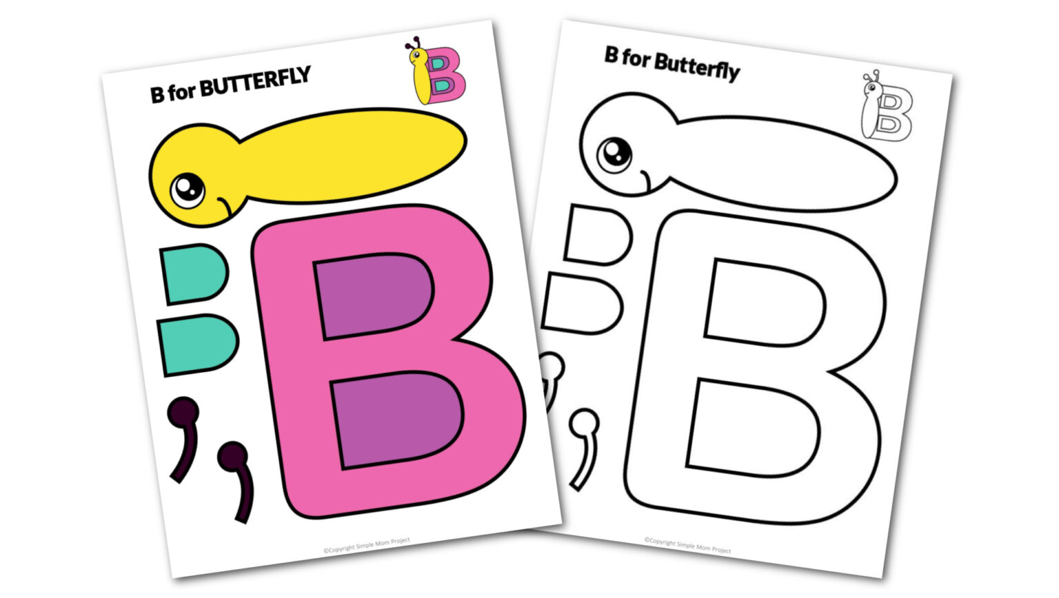 Free Printable Letter B Craft Template - Simple Mom Project