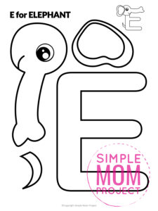 Free Printable Letter E Craft Template – Simple Mom Project