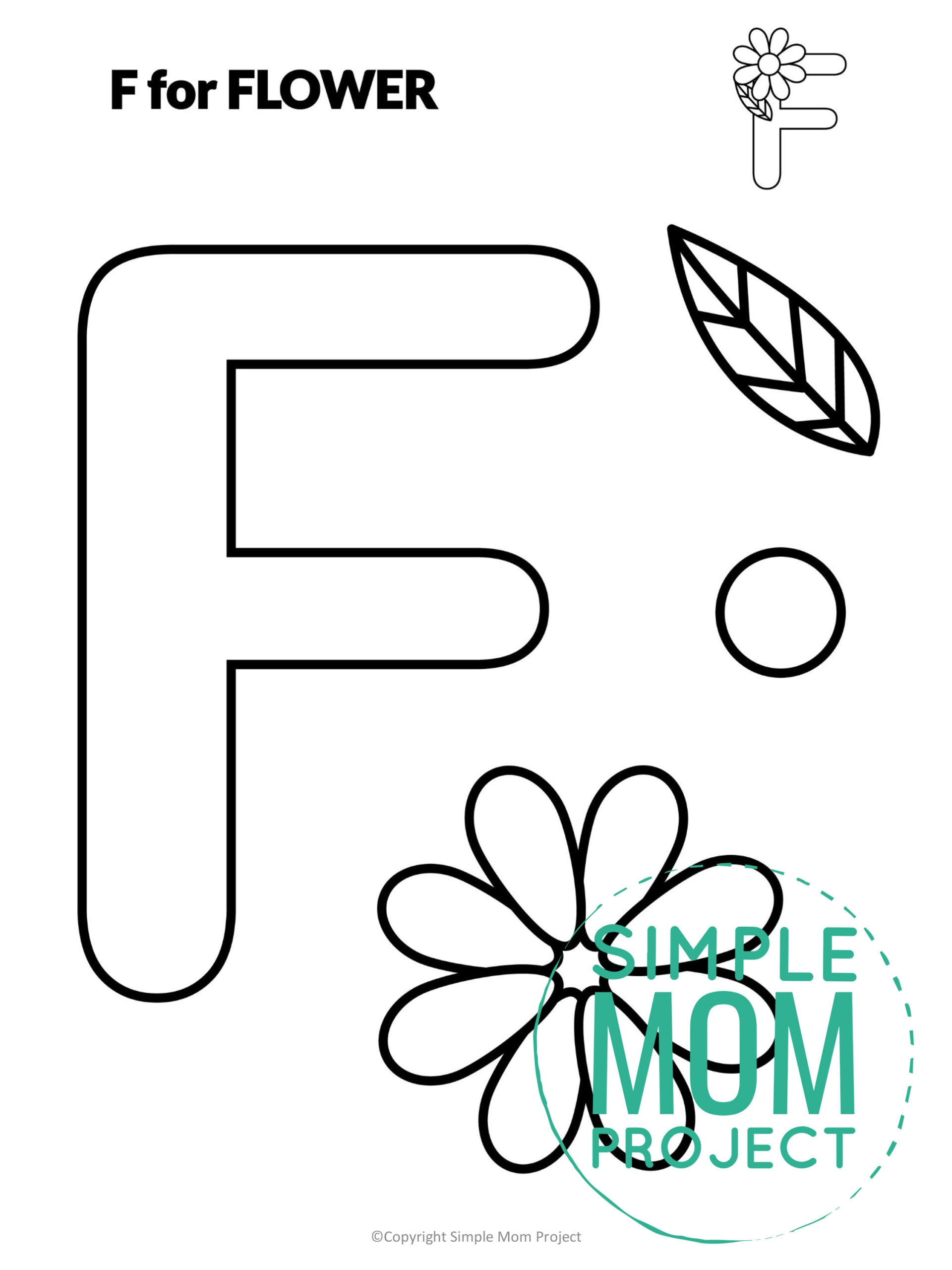 Free Printable Letter F Craft Template Simple Mom Project