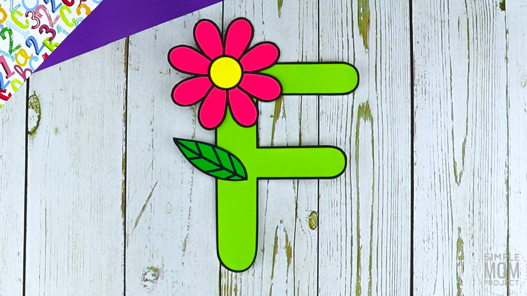 F is for Flower Printable Craft Flower Letter F Craft for Kids, preschoolers, toddlers and kindergartners