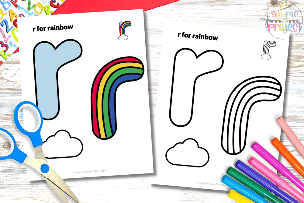 Free Printable Lowercase r Rainbow Craft for Kids & Teachers - Simple ...
