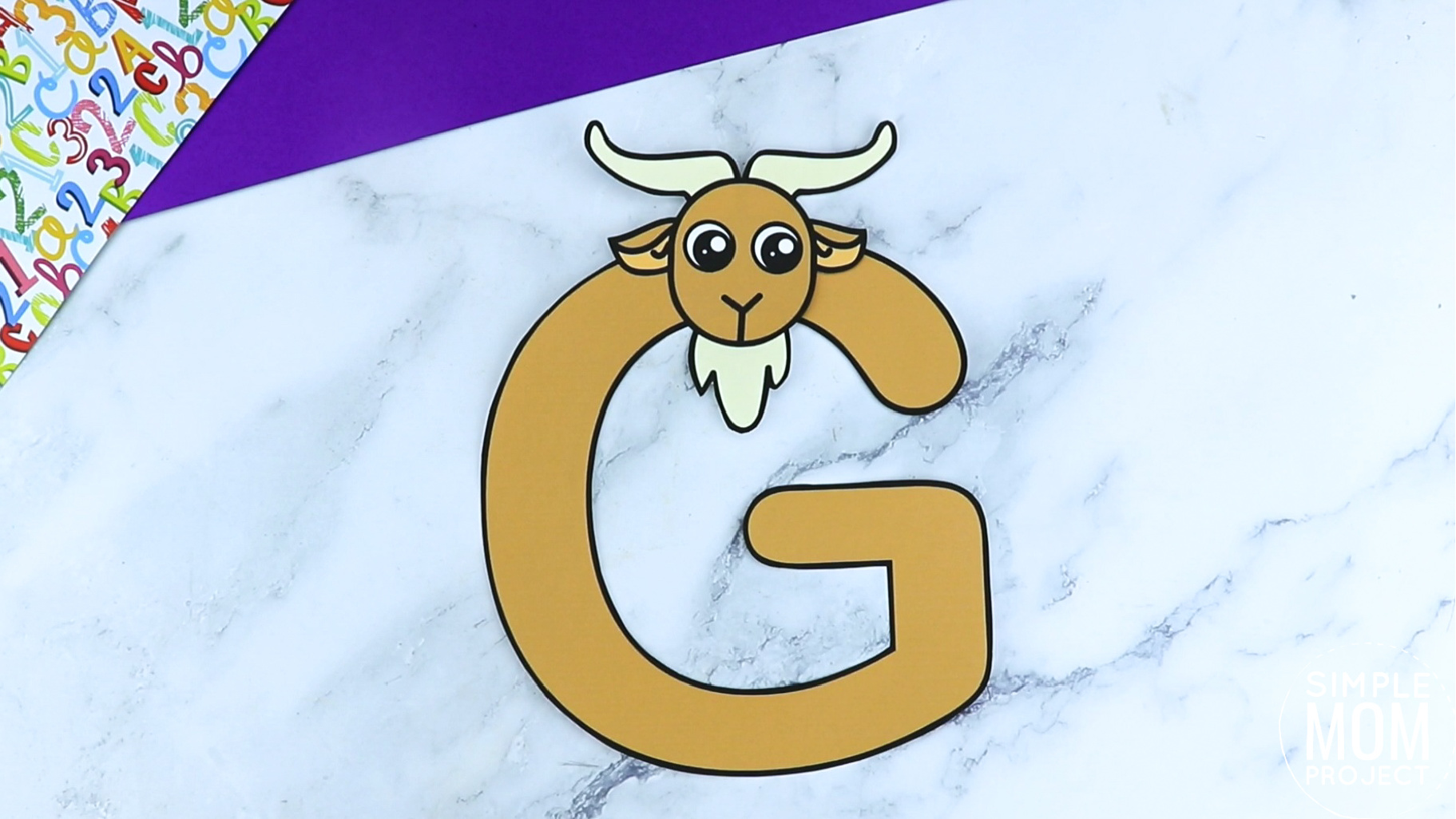 G is for Goat Printable Craft Goat Letter G Craft for Kids, preschoolers, toddlers and kindergartners