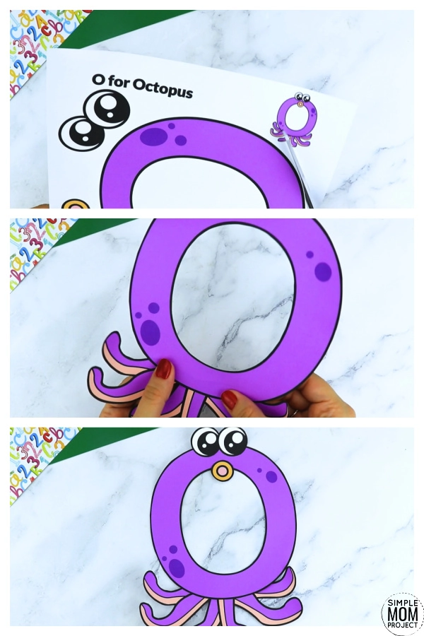 O is for Octopus Printable Craft Octopus Letter O Craft for Kids, preschoolers, toddlers and kindergartners