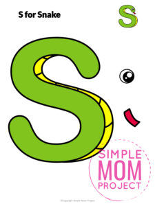 Free Printable Letter S Craft Template - Simple Mom Project