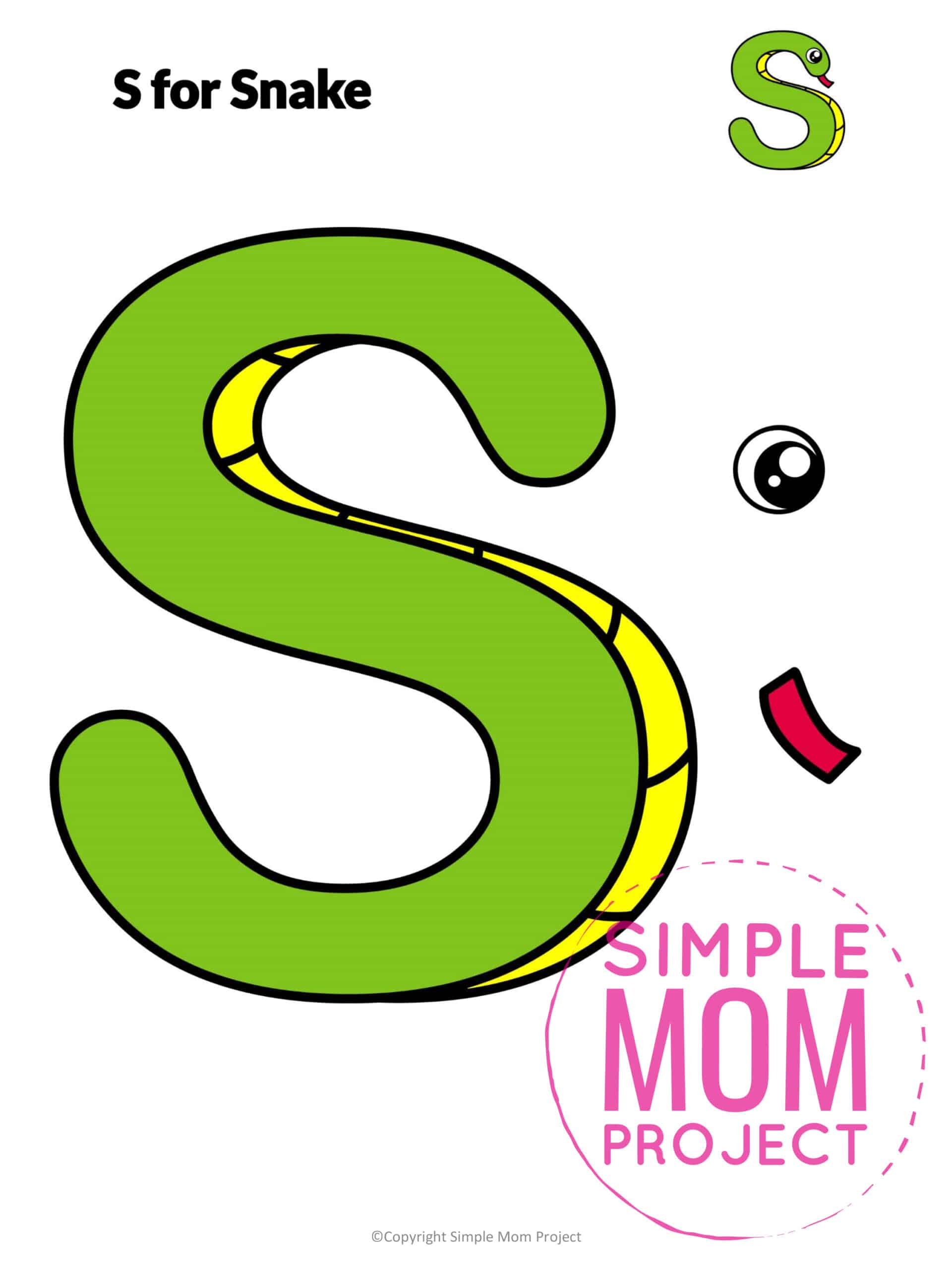 Free Printable Letter S Craft Template Simple Mom Project