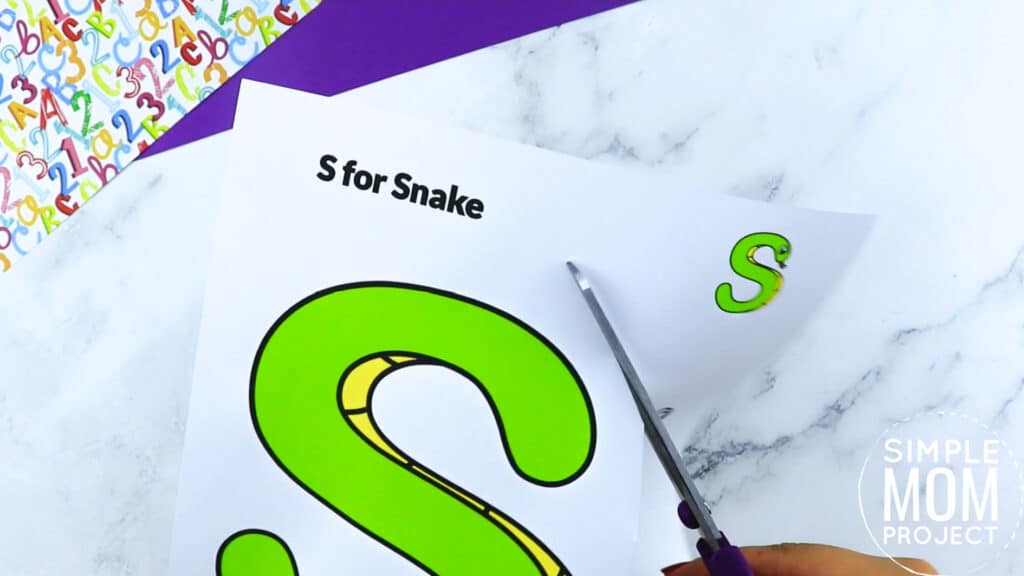 S is for Snake Printable Craft Snake Letter S Craft for Kids, preschoolers, toddlers and kindergartners