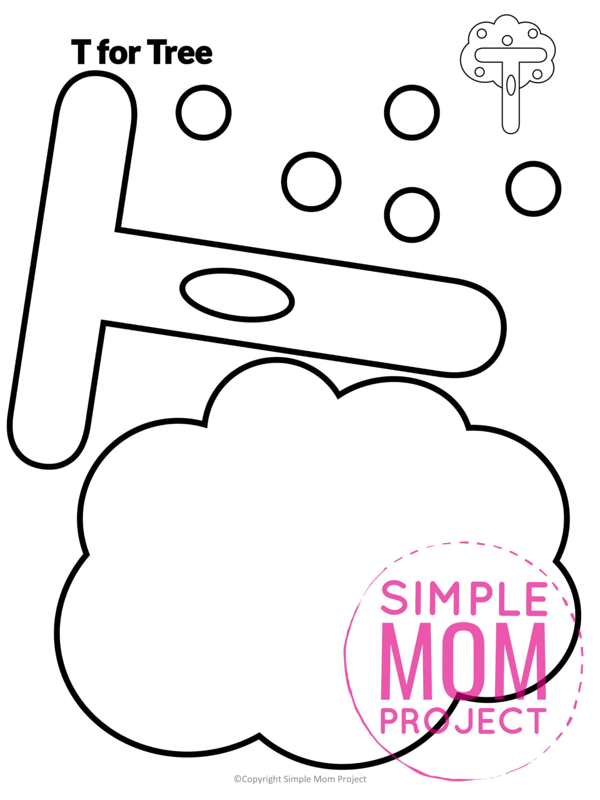 Free Printable Letter T Craft Template Simple Mom Project
