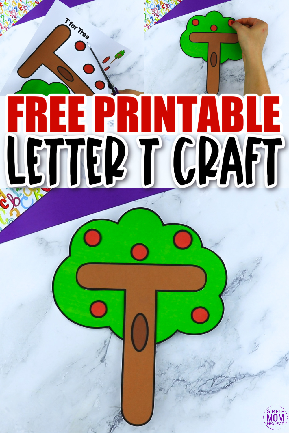 Free Printable Letter T Craft Template Simple Mom Project