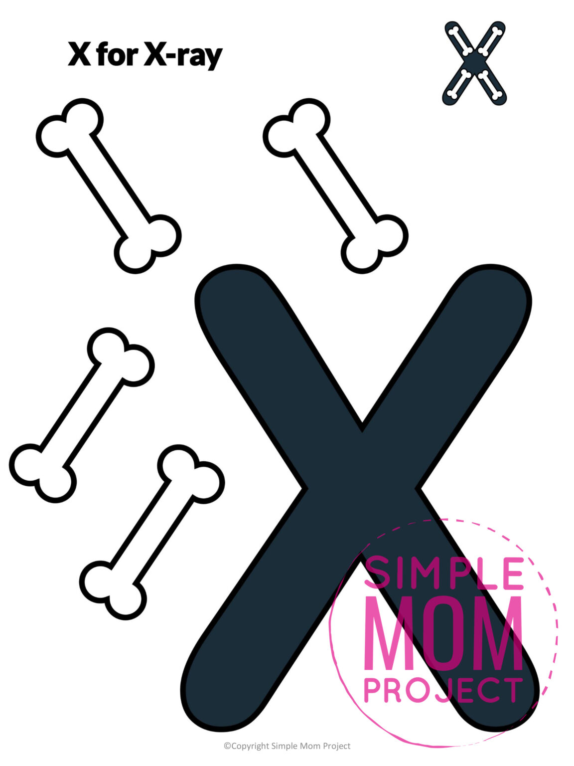 Free Printable Letter X Craft Template Simple Mom Project