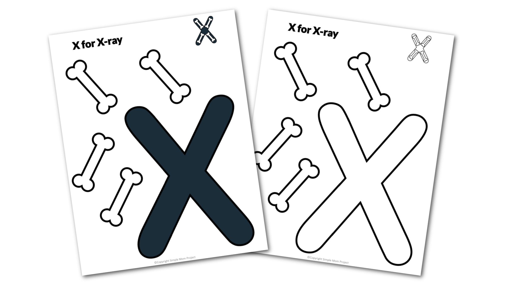 free printable letter x craft template simple mom project