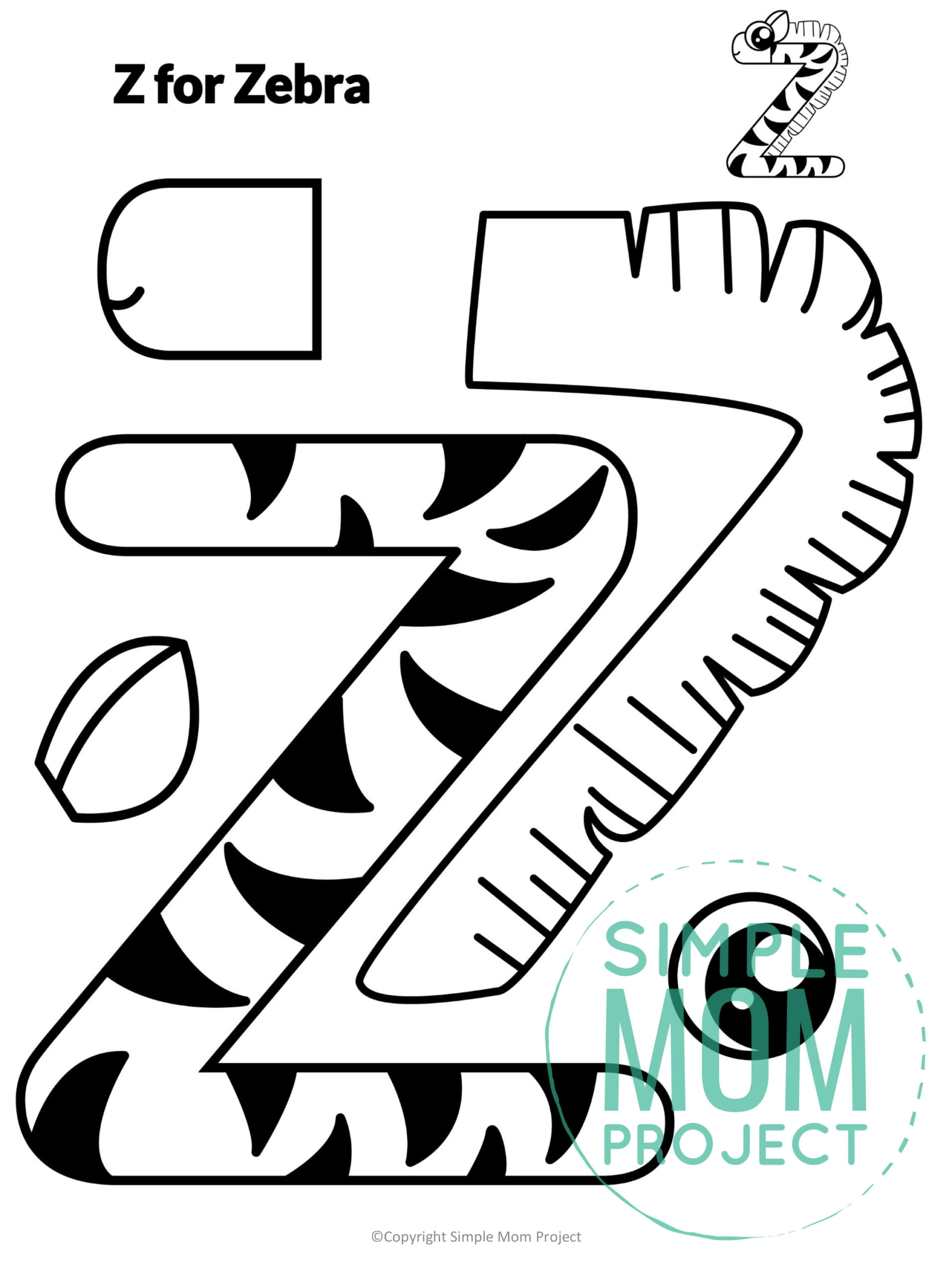 Free Printable Letter Z Craft Template Simple Mom Project Free Printable Letter Z Craft Template Simple Mom Project