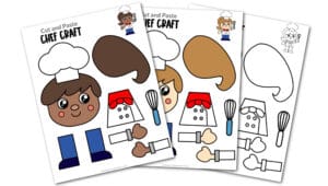 Free printable chef community helper for kids, preschoolers, toddlers and kindergartners