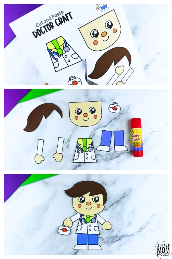 Free printable doctor community helper for kids, preschoolers, toddlers and kindergartners